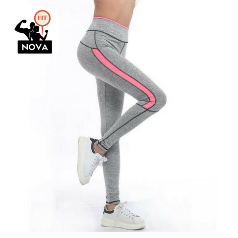 2017 Women High Waist Fitness Leggings- Gray